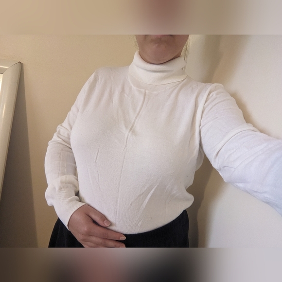 H&M Sweaters - H&M White  Turtleneck Sweater